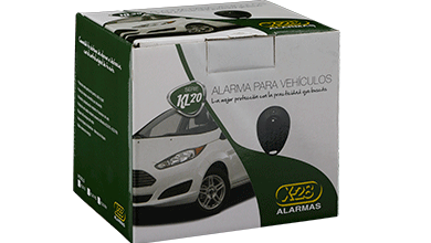 Sistema de alarma keyless operable mediante el control remoto original del vehículo, que incluye protección antirrobo, sensores volumétricos y sirena.