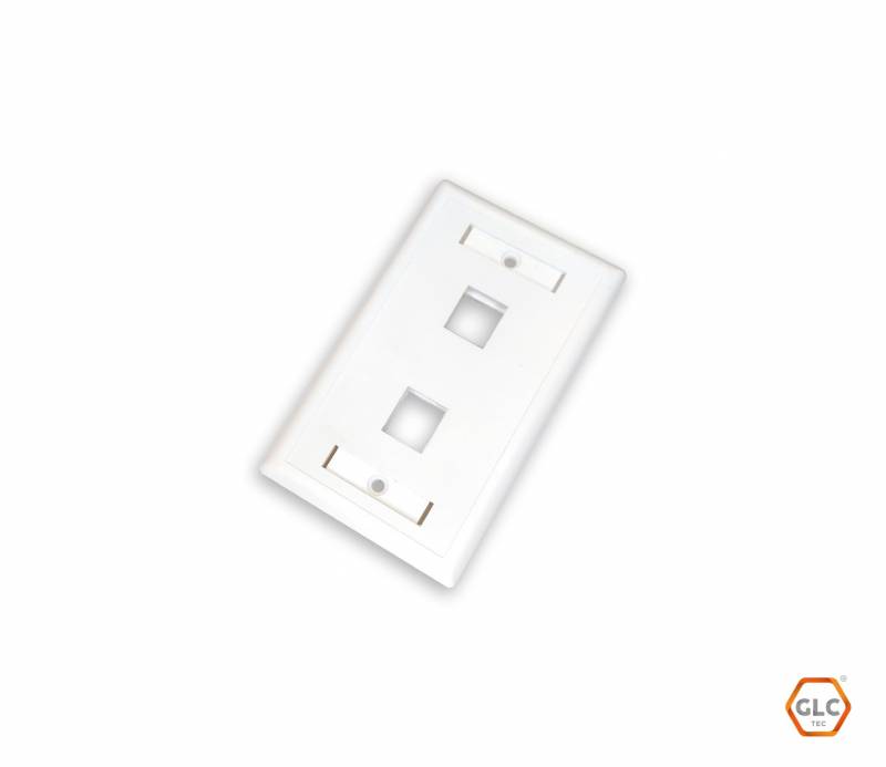 FACE PLATE 2 PORT CAT5E/6