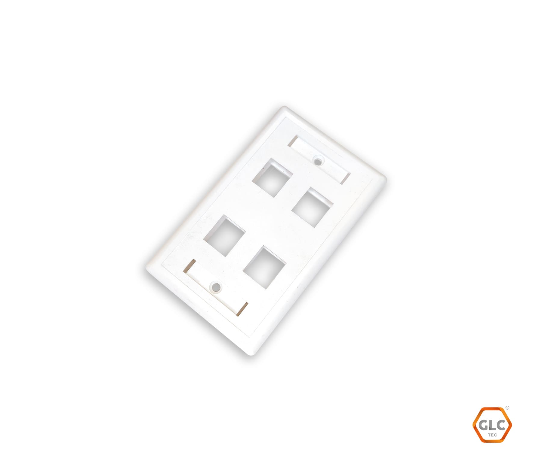 FACE PLATE 4 PORT CAT5E/6