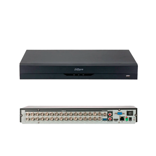 DVR pentahibrido 32 canales H.265+ Soporta hasta 2 discos de 16Tb. C/U.