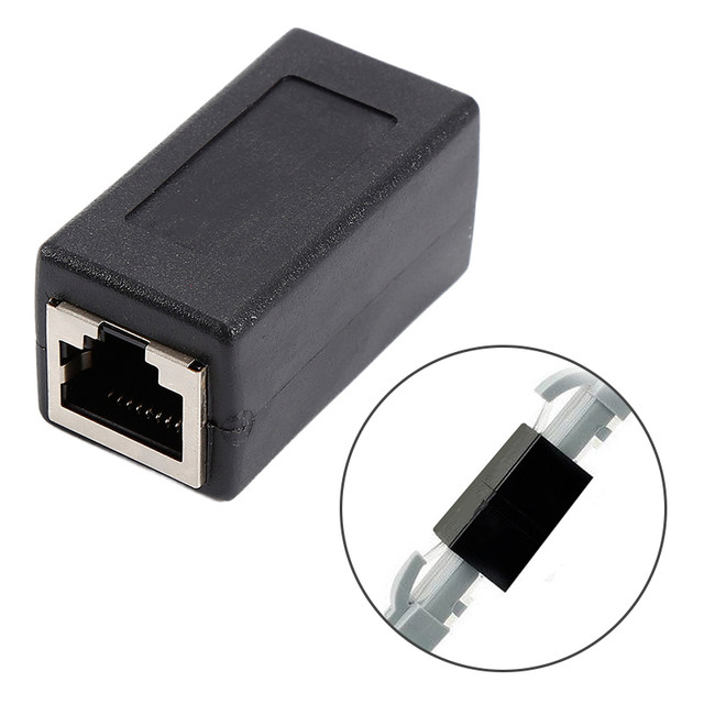 Conector RJ45 doble hembra