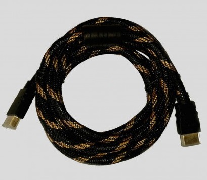 Transmisión de video 4K + Audio. Cable color nergro de 5 mts de longitud