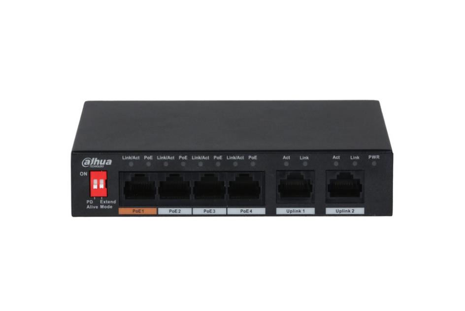 Switch 4 downlink/1 uplink 100Mbps 1 Hi-PoE WD 60W - DAHUA