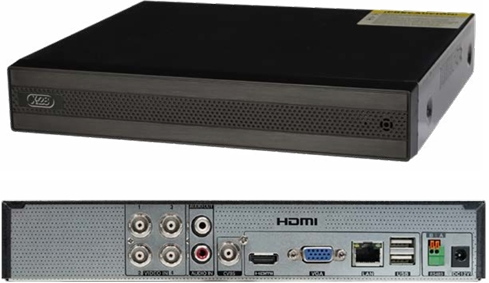 Grabadora de video con 4 entradas para cámaras analógicas y canales IP adicionales. Compatible con la app Superlive Plus. Grabadora de video con 4 entradas para cámaras analógicas y canales IP adicionales. Compatible con la app Superlive Plus.